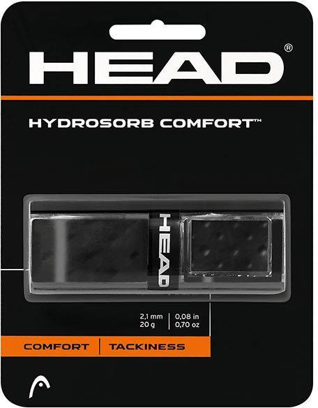 HEAD GRIP HYDROSORB CONTROL,
Este grip Head HydroSorb Comfort combina la comodidad y la pegajosidad para proporcionar un tacto suave con un mayor agarre. Éste es un poco más grueso (2,1 mm).