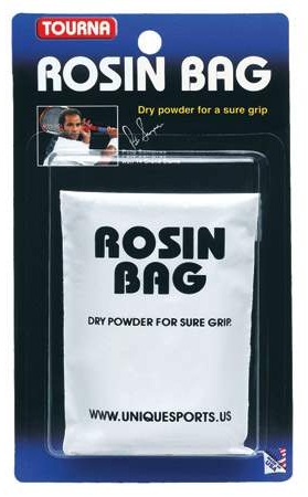 TOURNA ROSIN BAG,
Esta Bolsa contiene resina en polvo para usarse en sus manos y así mantenerlas secas para un agarre seguro.