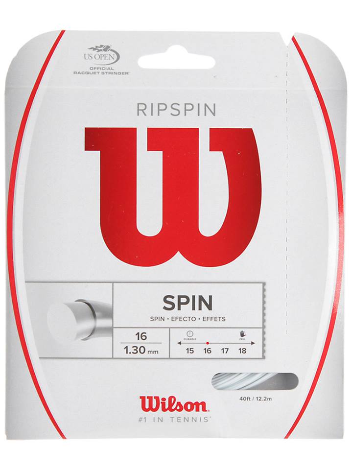 WILSON RIPSPIN 16,
Copoliester con una durabilidad excepcional, de gran sensación de poder y precisión a los golpes.