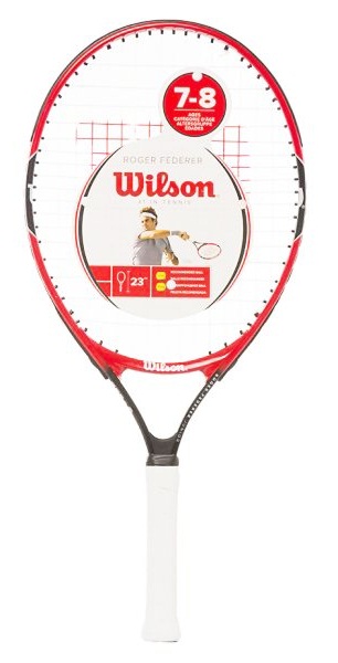 Wilson Federer Jr 23,
Esta raqueta ligera y manejable, es una excelente opción para los pequeños que inician con edad entre 7 y 8 años.
Precio: $ 755. pesos